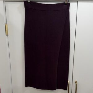 Banana Republic Plum Knit Midi Skirt